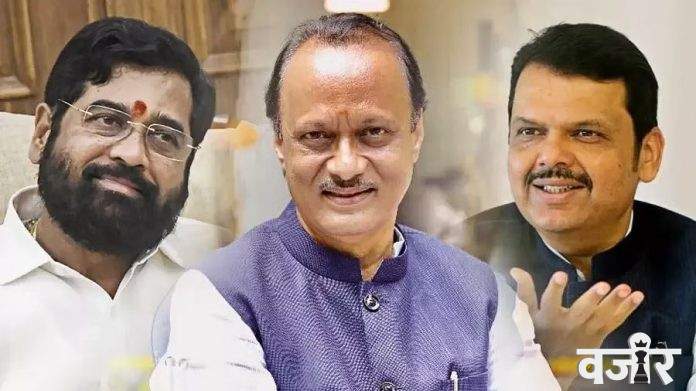 CM Eknath Shinde, Ajit Pawar, Dept. CM Devendra Fadnavis